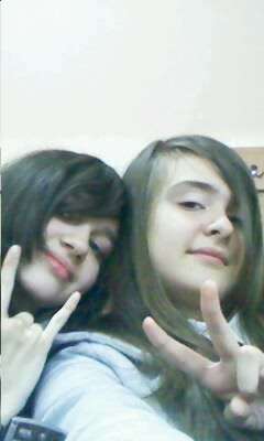 Me and Kina: Peace&Rock ;). - x Together with my friends