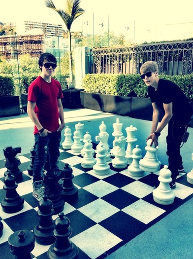 me and Chris playing chess