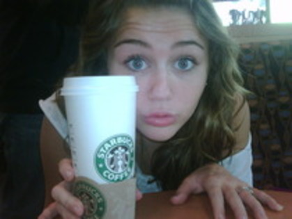 With StarBucks - The real me Miley Cyrus