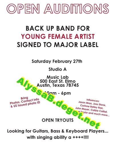 Here\'s the flyer with all of the audition information!