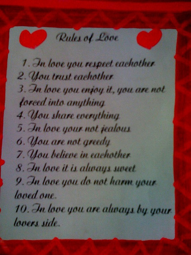 another rules of love - the rules of love