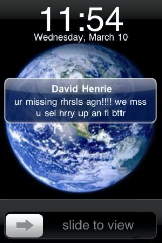 i was ill and I was talking with david