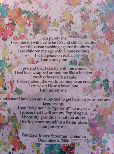 Flashback Friday...a little something different...this is a poem I wrote when I was 8 #muchlove