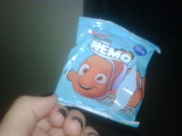 Swimmin' in the fruit snacks come and find me, Nemo
