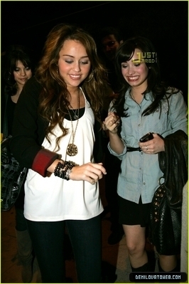 212392-miley_cyrus_selena_gomaz_demi_lovato_koi_restaurant_what_s_u_say_this - Demi Lovato and Miley Cyrus