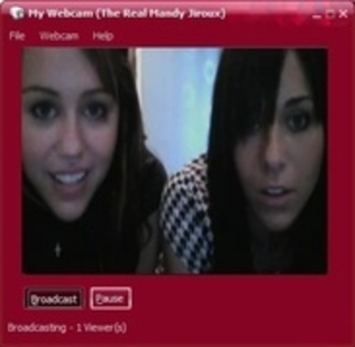 Webcam - Webcam Miley Cyrus and Mandy Jiroux