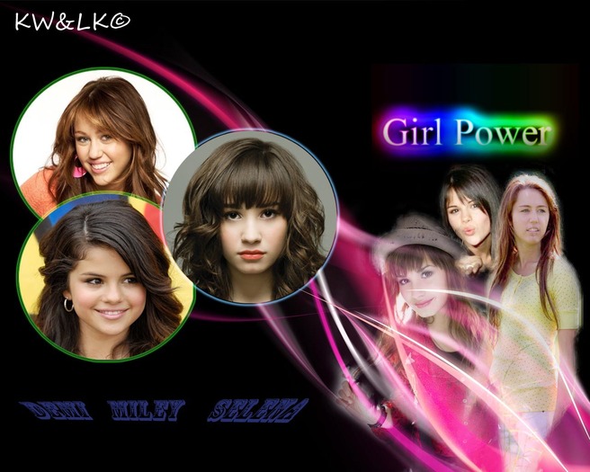 Demi_Miley_Selena_Blend_by_KW_LK