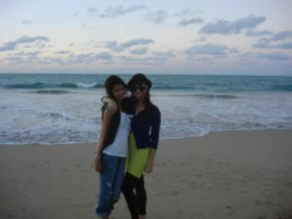 on the beach - Me and Selena