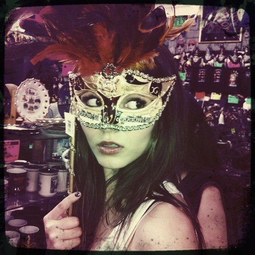 Just started exploring in a shop with the most beautiful masks. How cool is this one? - Me in New Orleans