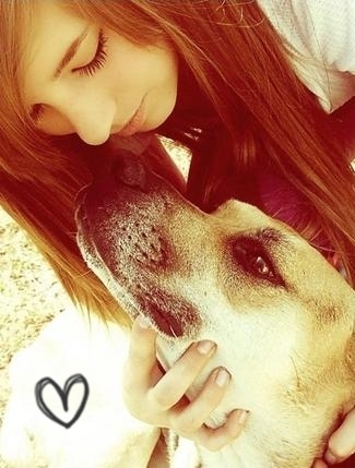 With My Doggie =x OLd Pic. <3