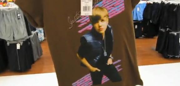 5 - T-shirts with Justin Bieber