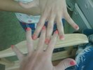 My nails and Em\'s nails