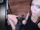 Shooter is just content to sit here while I put on makeup. Its the cutest thing ever!