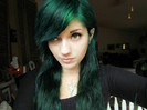 Finally got my hair the right color. Forest greeeeen.