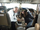 Guess who got to help fly the plane!