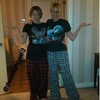 Mama and I rocking our band shirts!