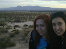 Codi and I on top of a water tower at Sonic Ranch. We can see Mexico!!