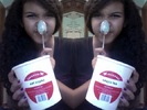 Green tea ice cream is muh life.. well not reallyy but it\'s really yummy