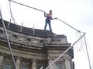 Becky jumping in London