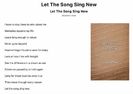 Let The Song Sing New