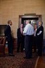 Most of the White House staff had gathered on the Truman Balcony to bid farewell to outgoing Chief o