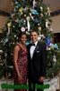 President Barack Obama and First Lady Michelle Obama pose in front of the Official White House Chris