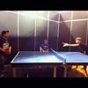 Playin ping-pong with the boys..