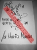 Autograph to Maria N.