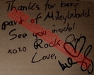 MileyWorld Letter!