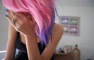 Pinky Hair . Blue Nails =♥