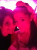 With my mom in a super pink light haha